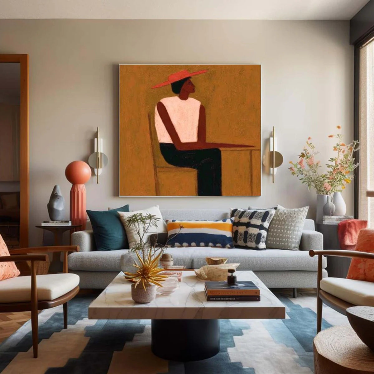 Abstract Portrait Wall Art #LA007