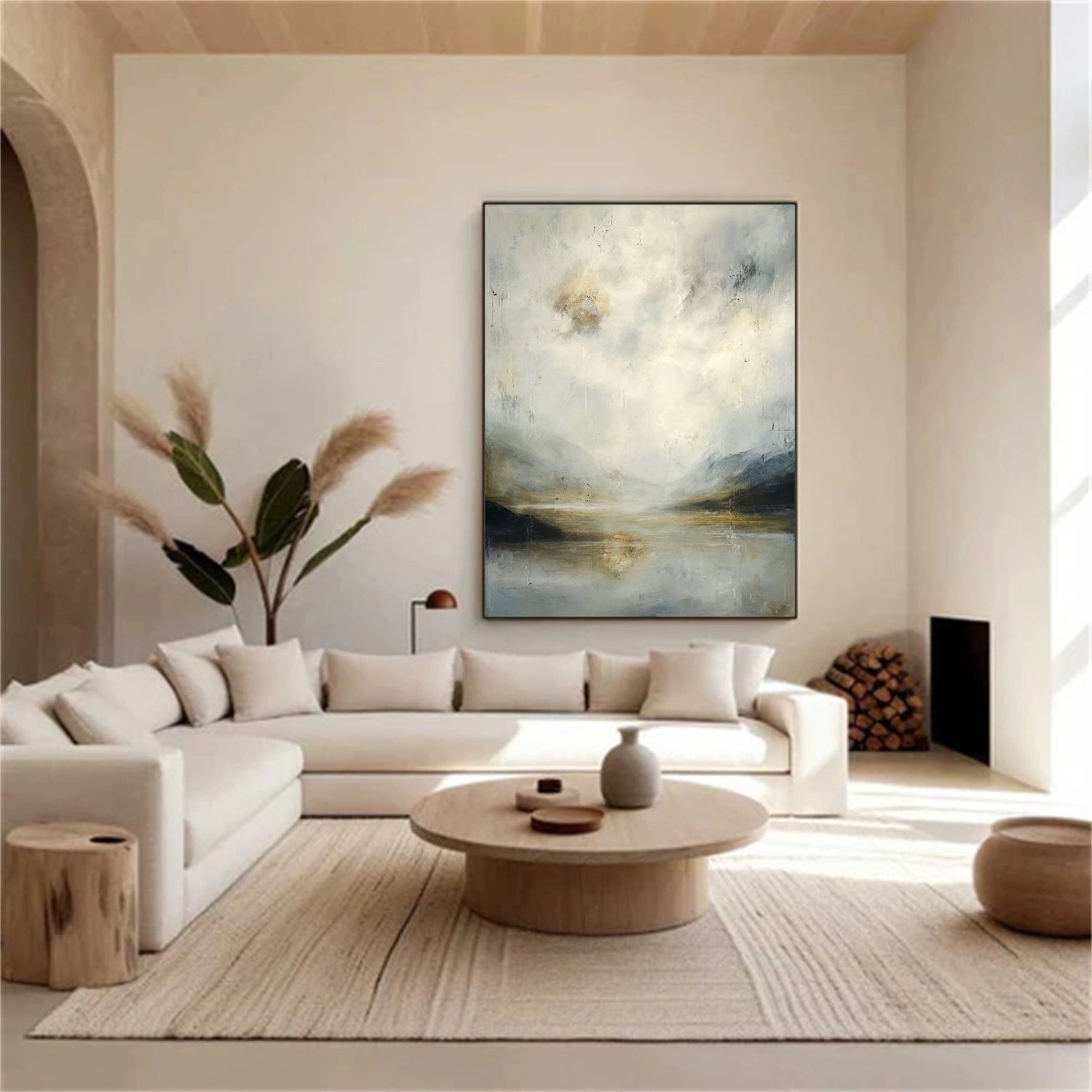 Abstract Ocean And Sky Wall Art #OS040