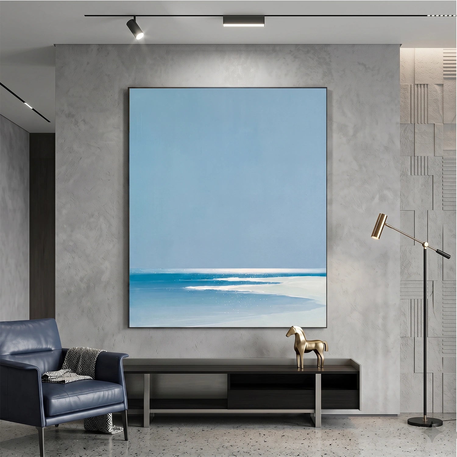 Abstract Ocean And Sky Wall Art #OS121