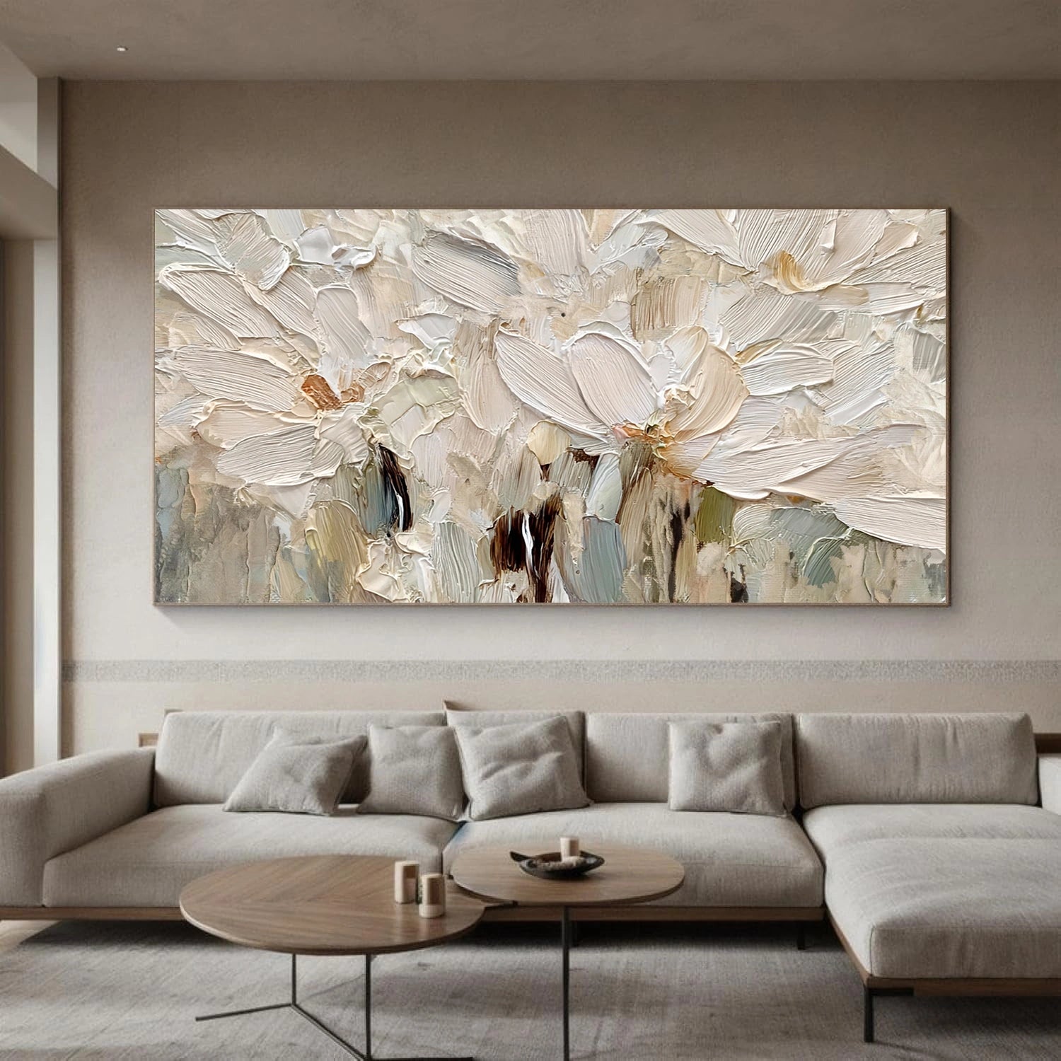 Abstract Flower And Tree Textured Wall Art #FT025