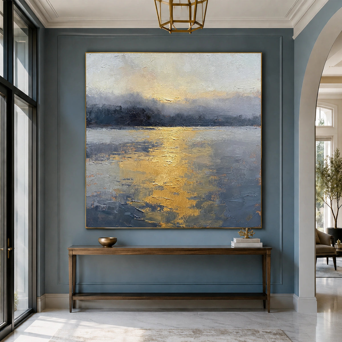 Abstract Ocean And Sky Wall Art #OS076