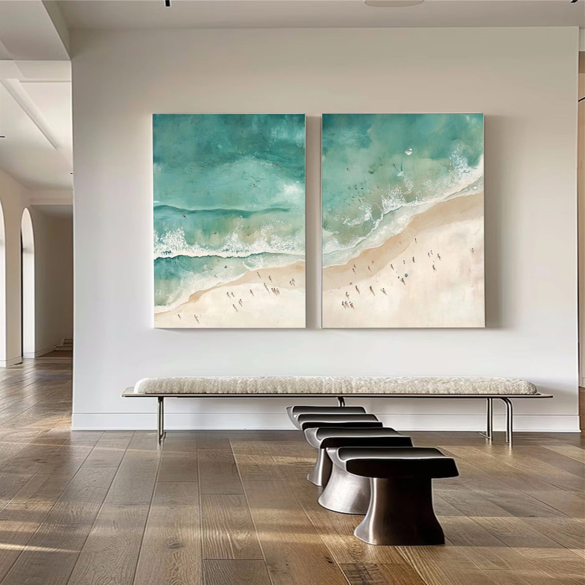 Abstract Ocean And Sky Wall Art Set of 2 #OS131