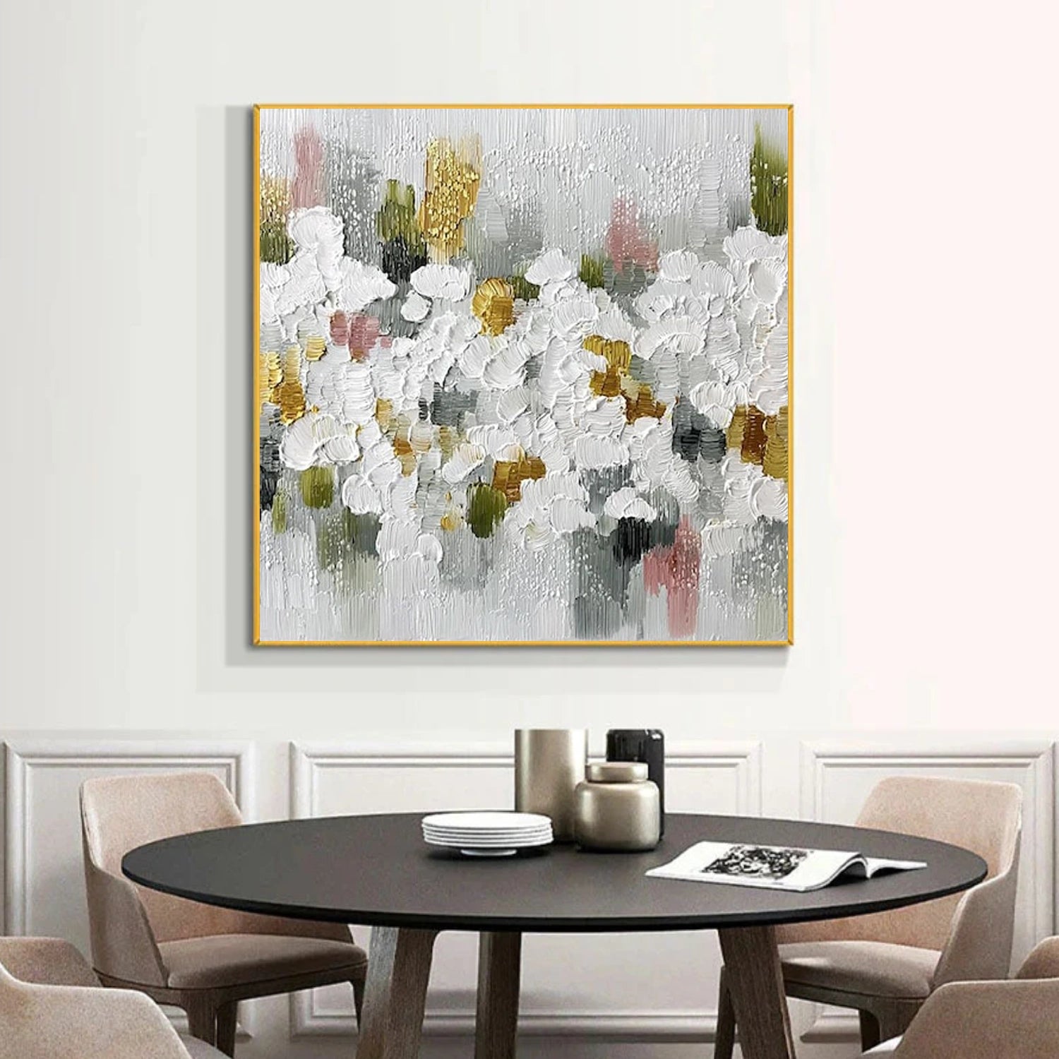 Abstract Flower And Tree Textured Wall Art #FT038