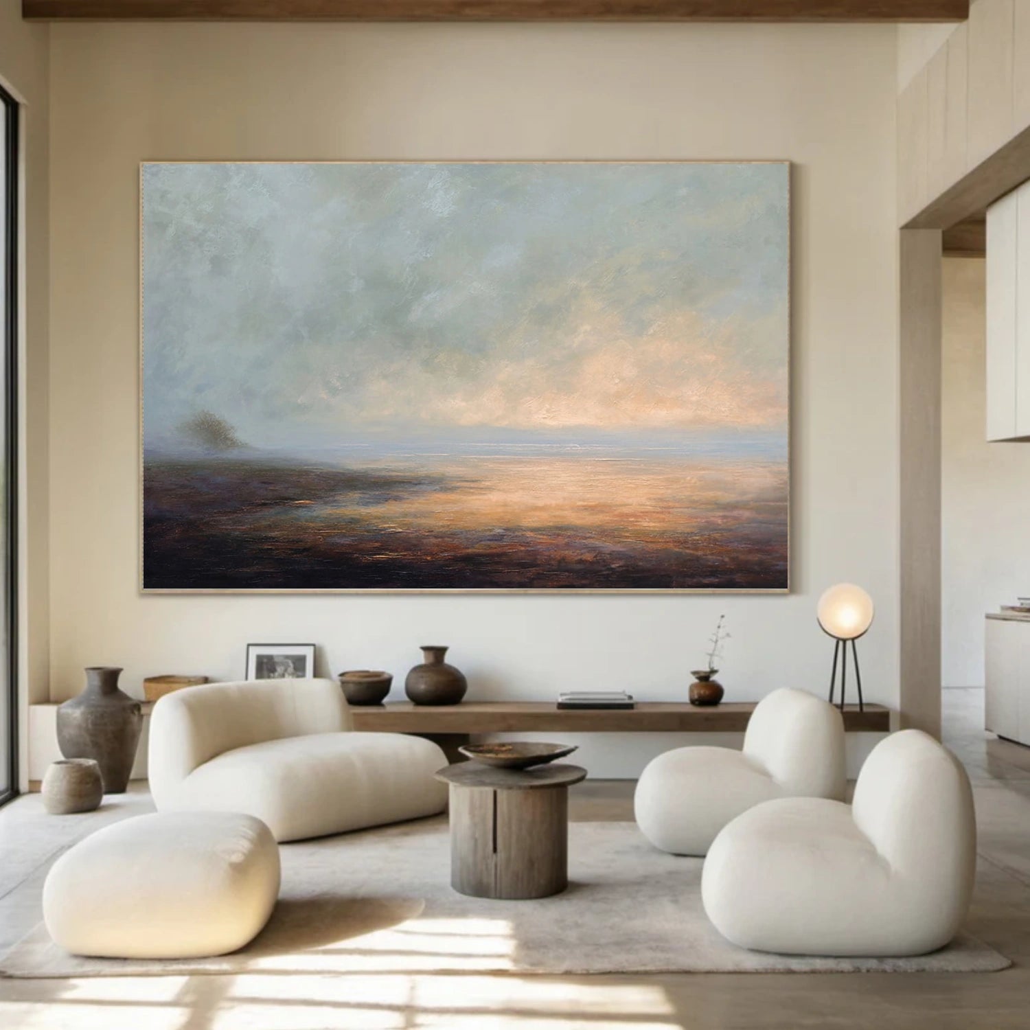 Abstract Ocean And Sky Wall Art #OS101