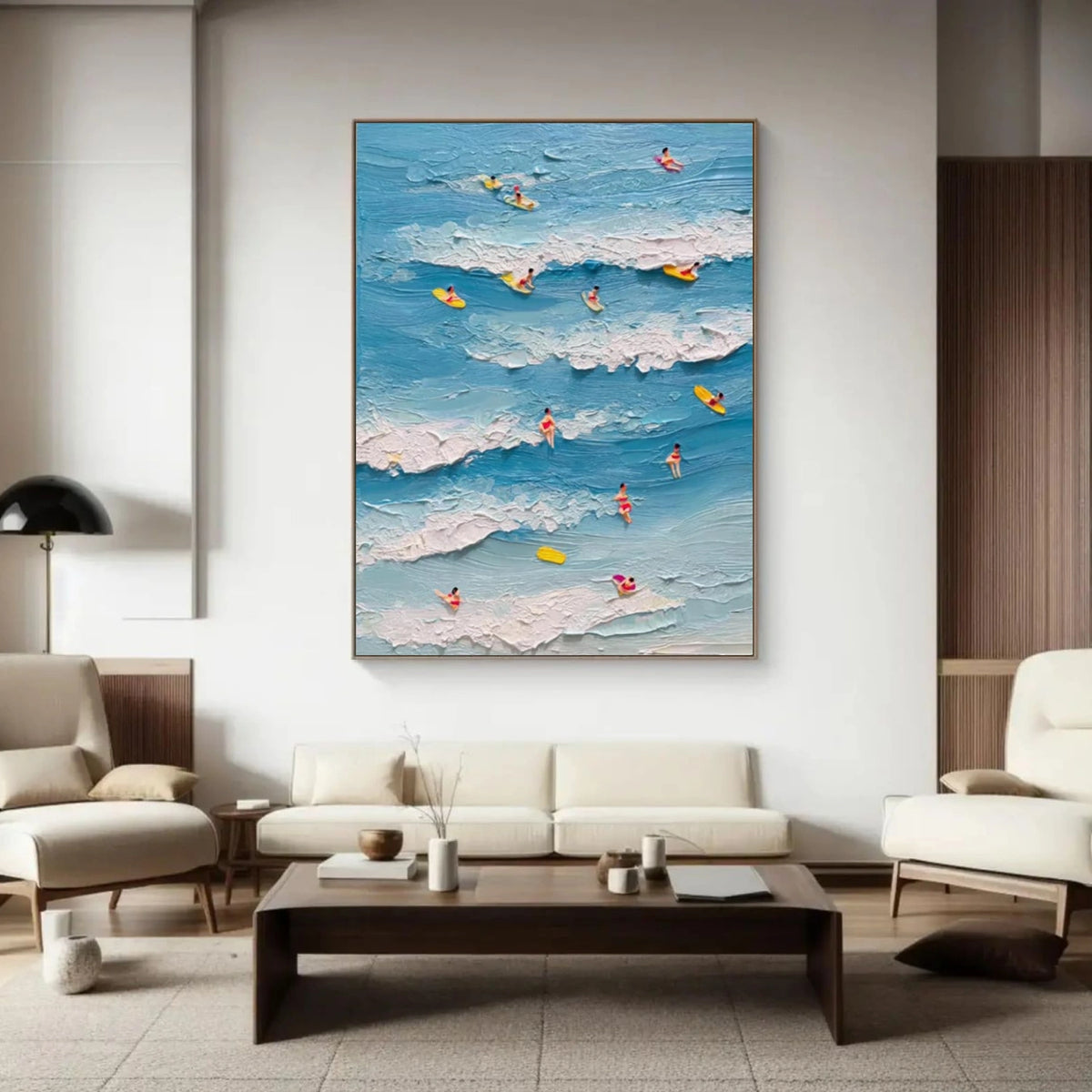 Surfing Sports Textured Wall Art #SC013
