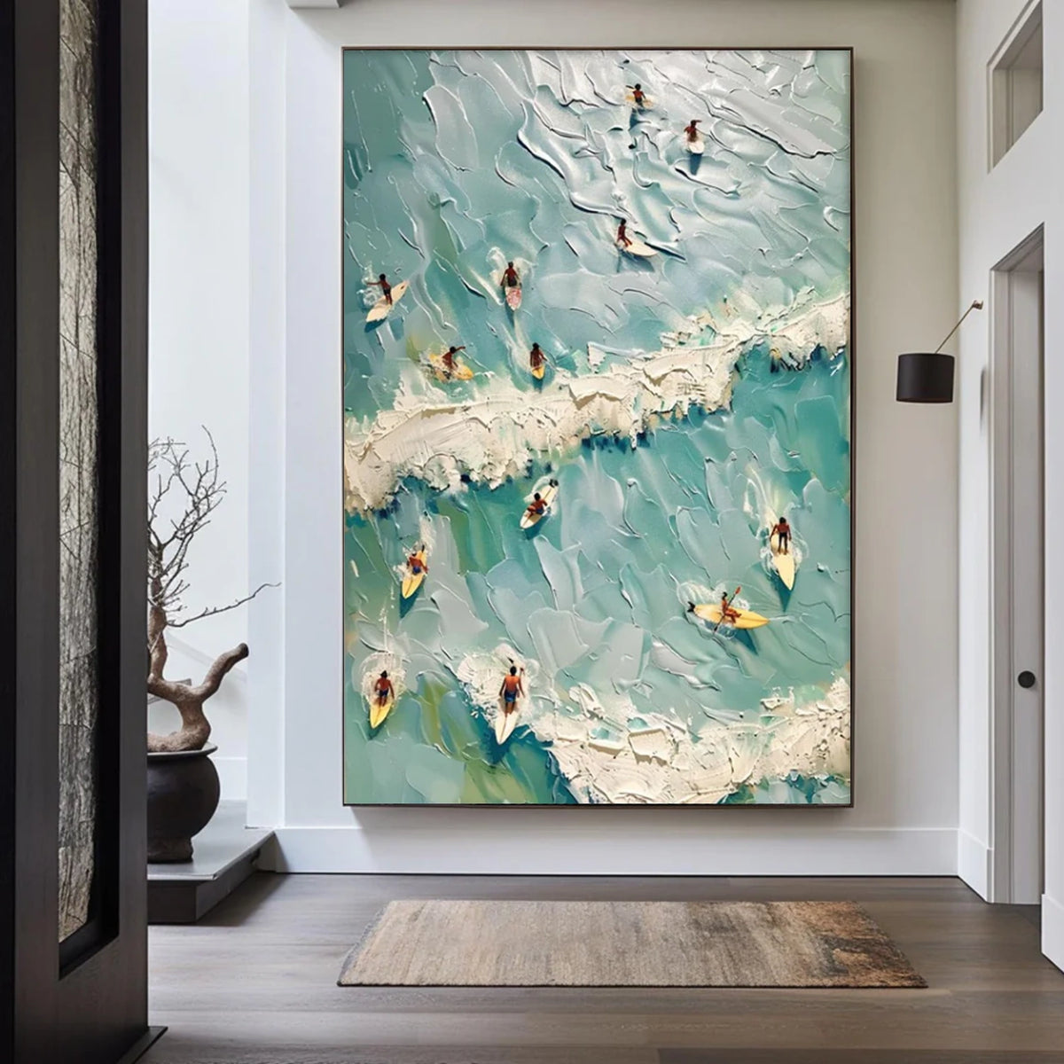 Surfing Sports Textured Wall Art #SC012