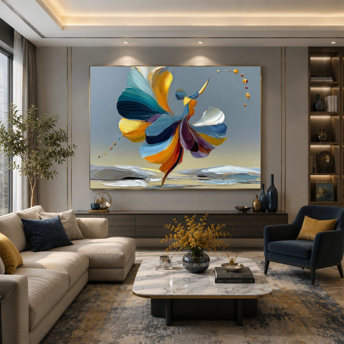 Abstract Portrait Textured Wall Art #LA028