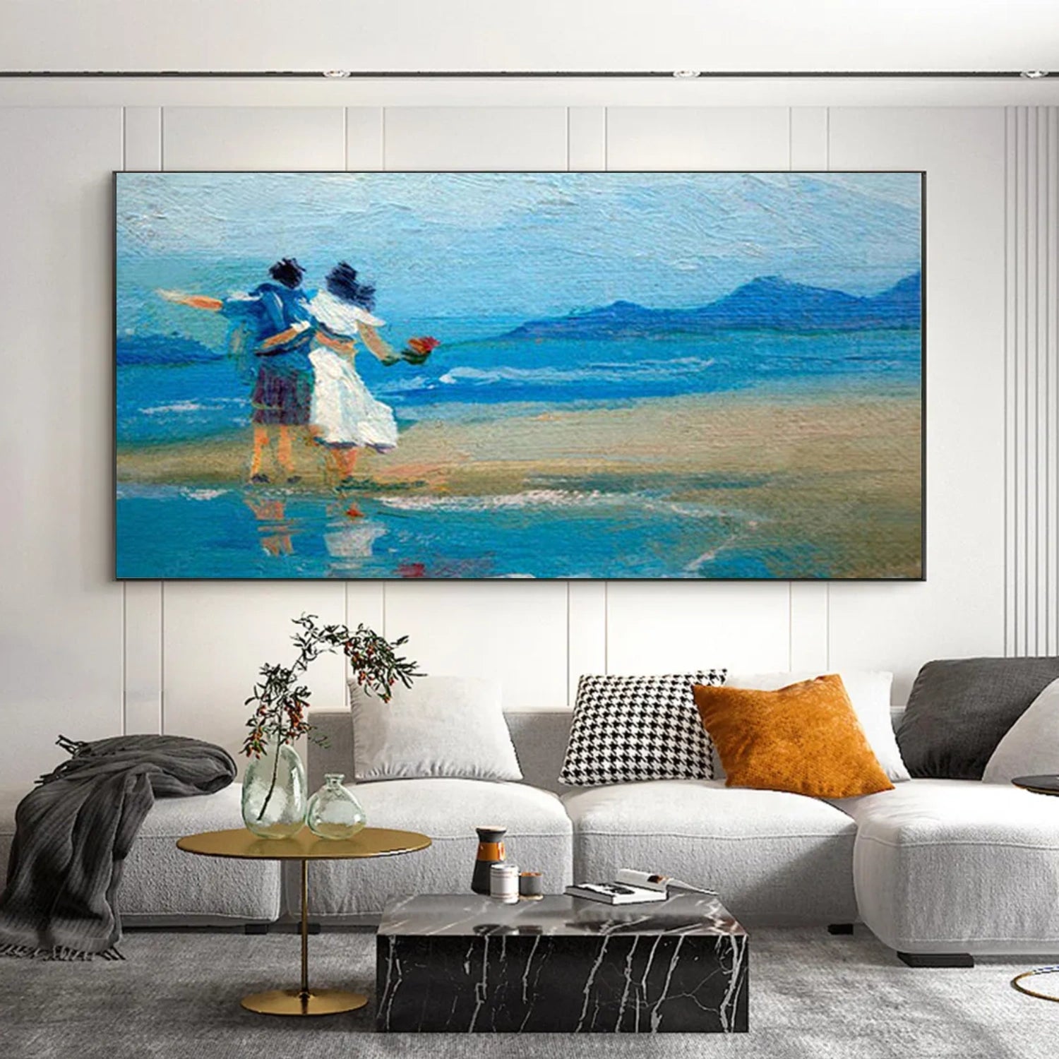 Abstract Ocean And Sky Wall Art #OS104