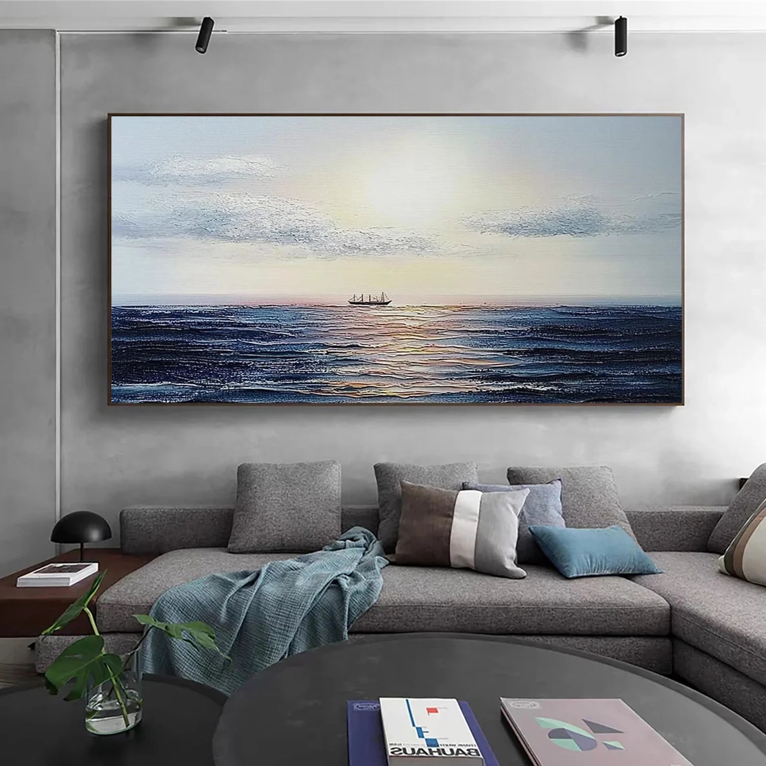 Ocean & Sky Abstract Wall Art #MO116