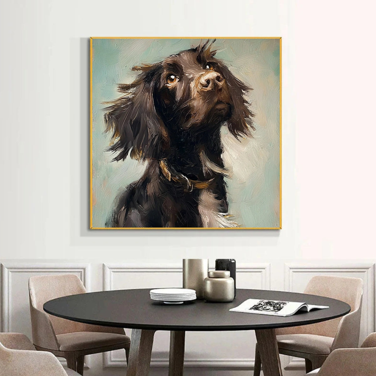 Abstract Animal Dog Wall Art #AN016