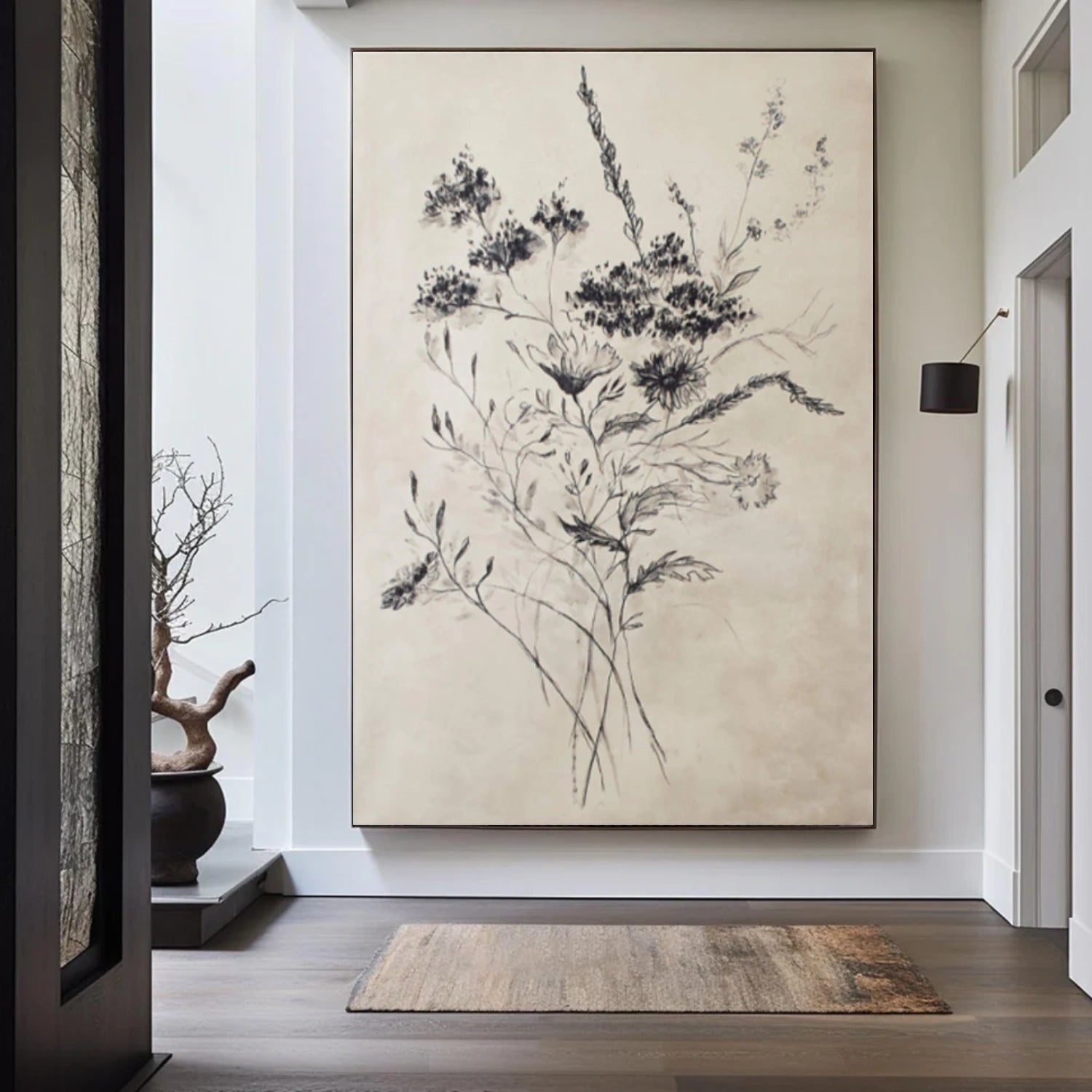 Abstract Flower And Tree Wall Art #FT017