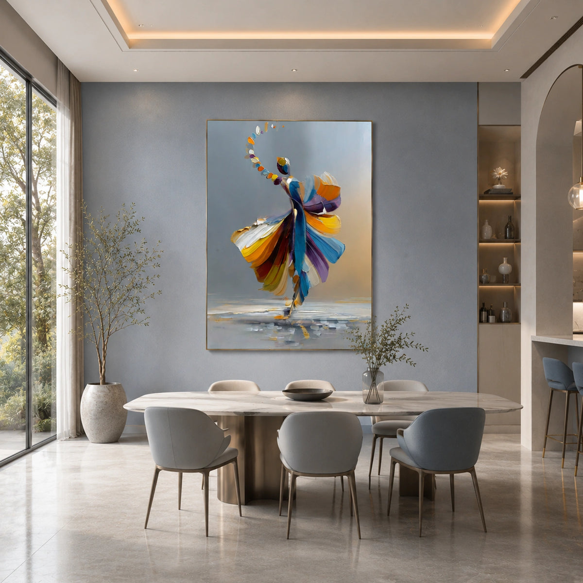 Abstract Portrait Textured Wall Art #LA027