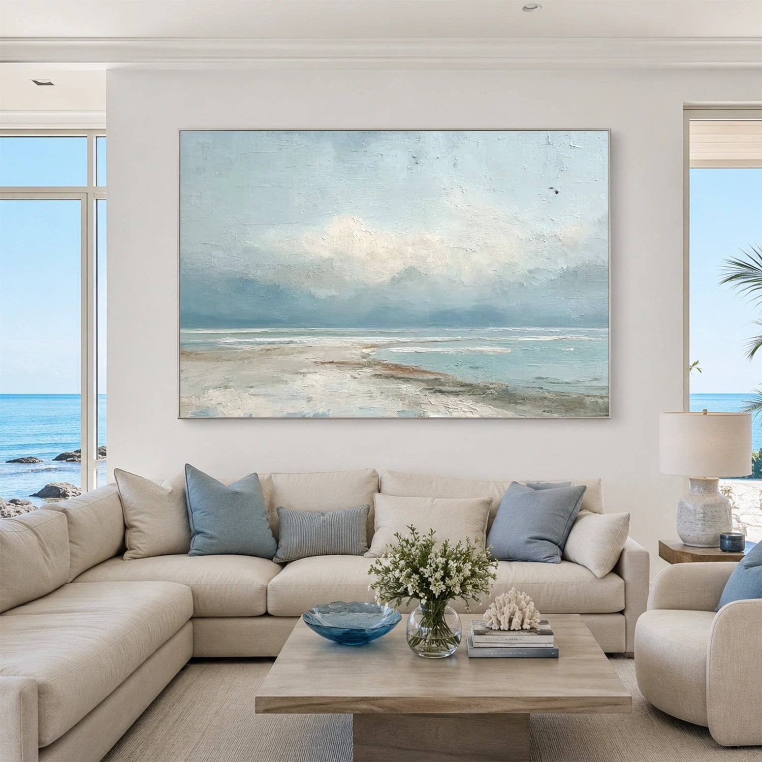 Abstract Ocean And Sky Wall Art #OS064