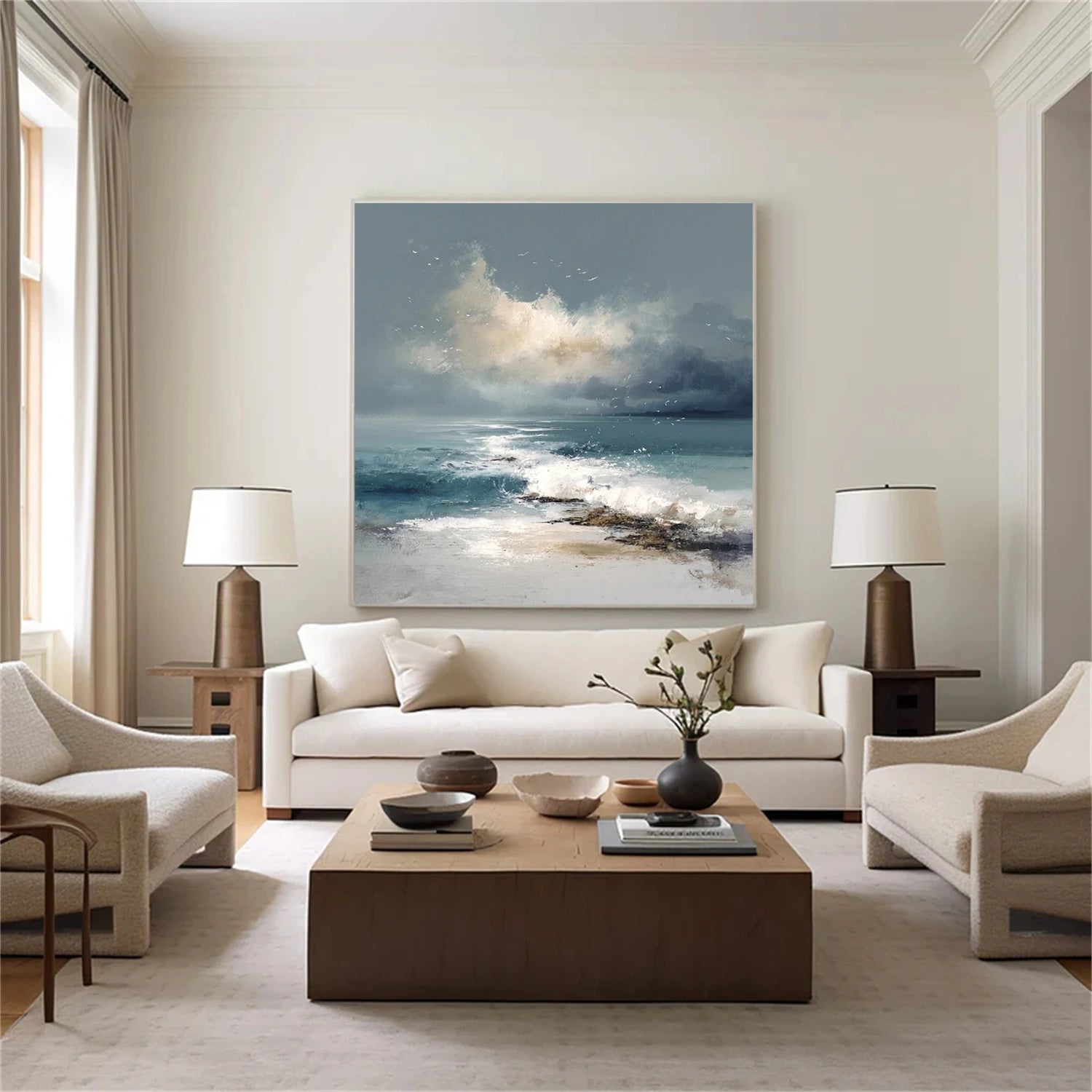 Abstract Ocean And Sky Wall Art #OS005
