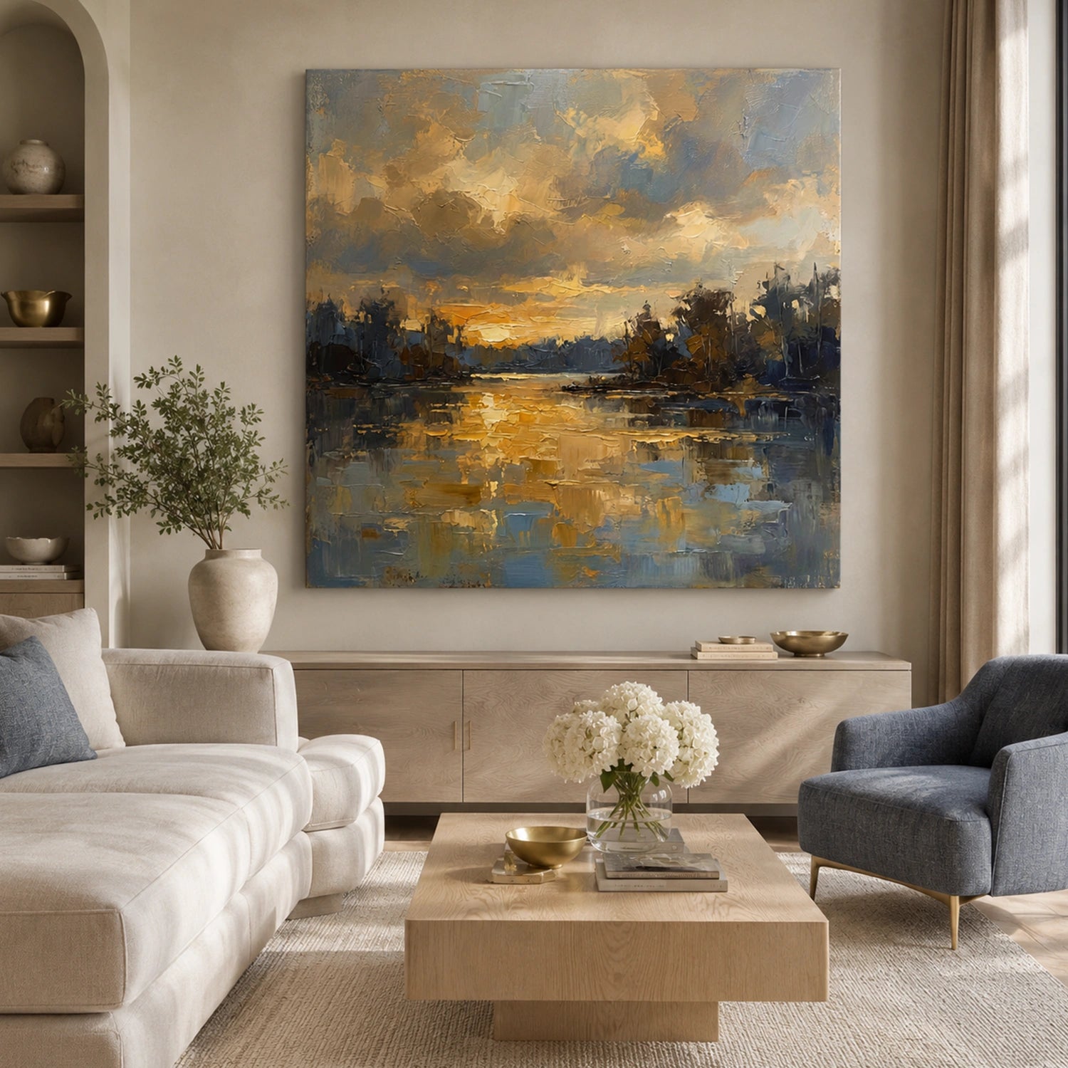 Abstract Ocean And Sky Wall Art #OS113