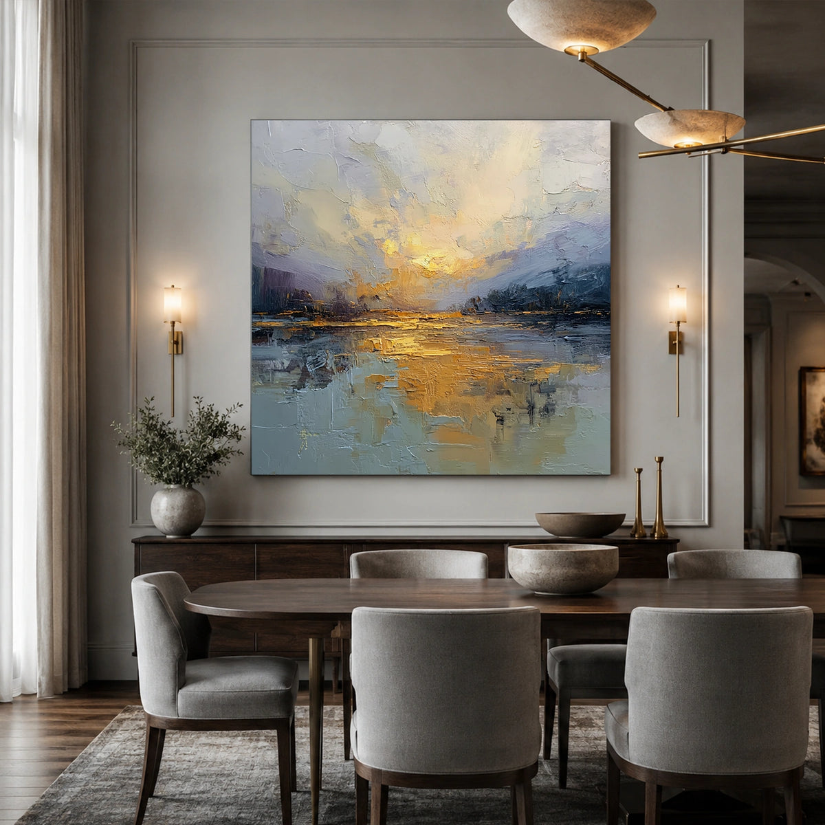 Abstract Ocean And Sky Wall Art #OS082