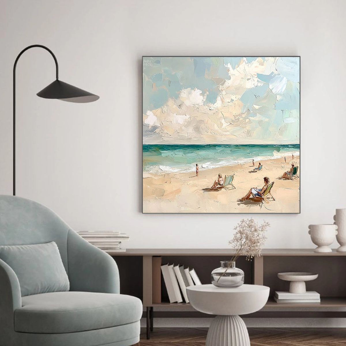 Abstract Ocean And Sky Wall Art #OS007