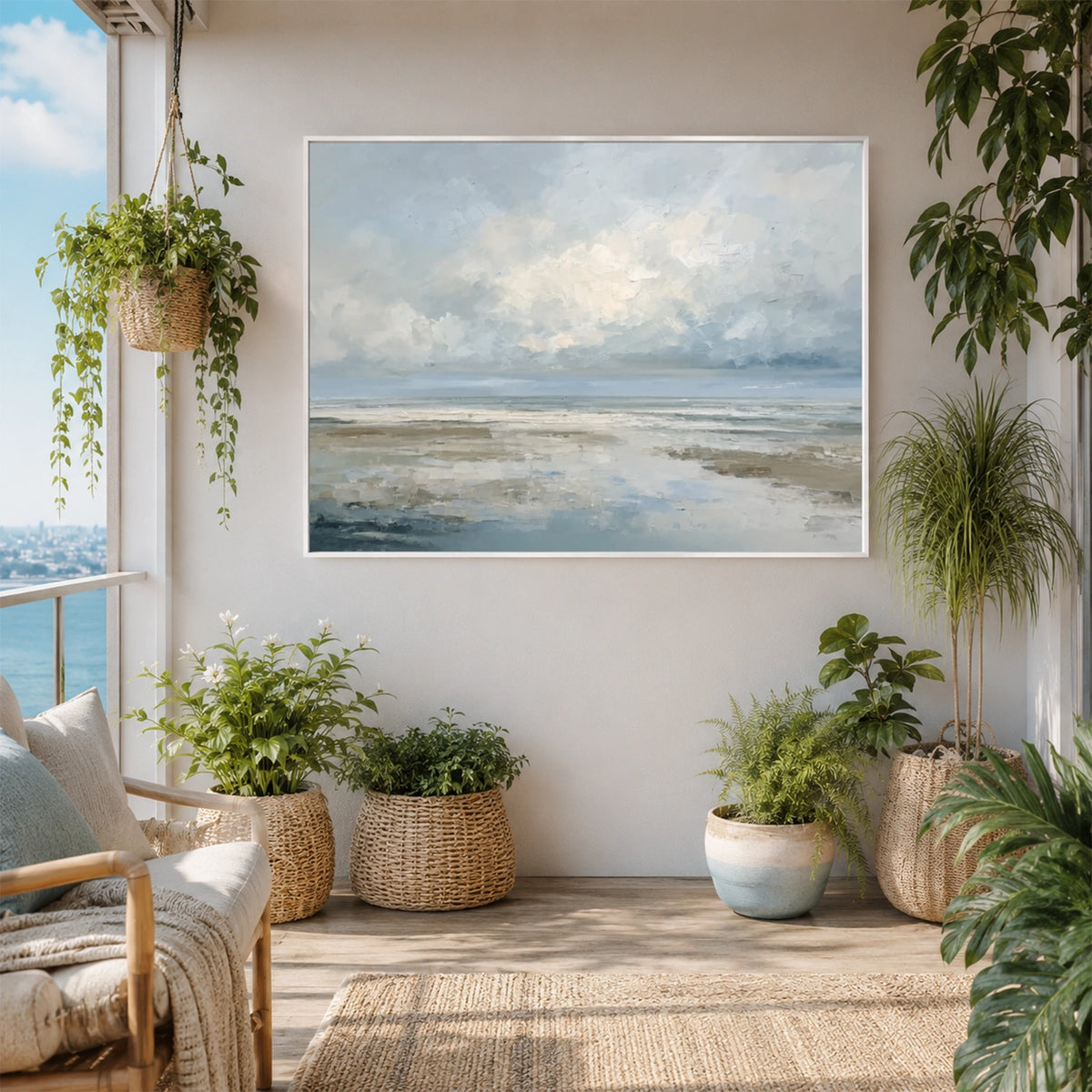 Abstract Ocean And Sky Wall Art #OS068