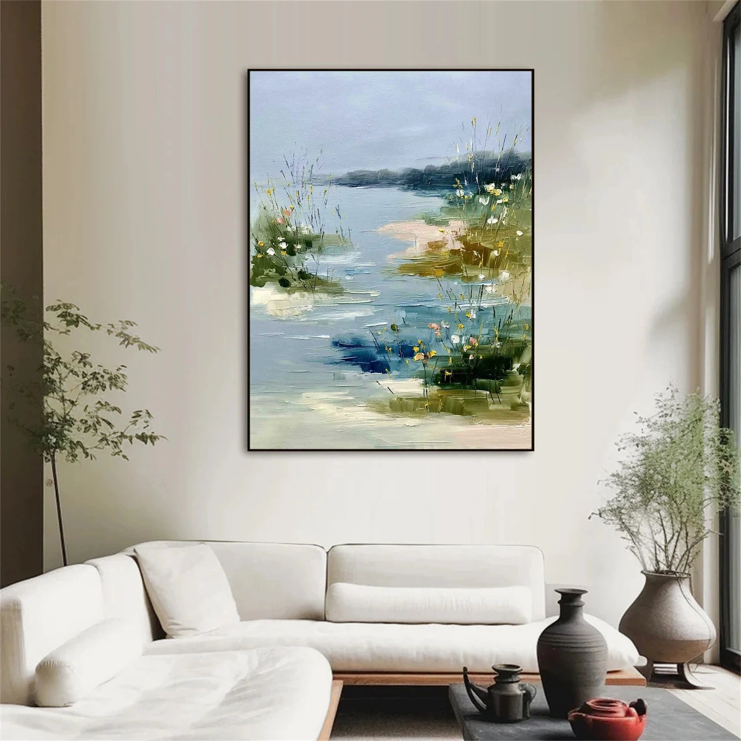 Abstract Ocean And Sky Wall Art #OS038
