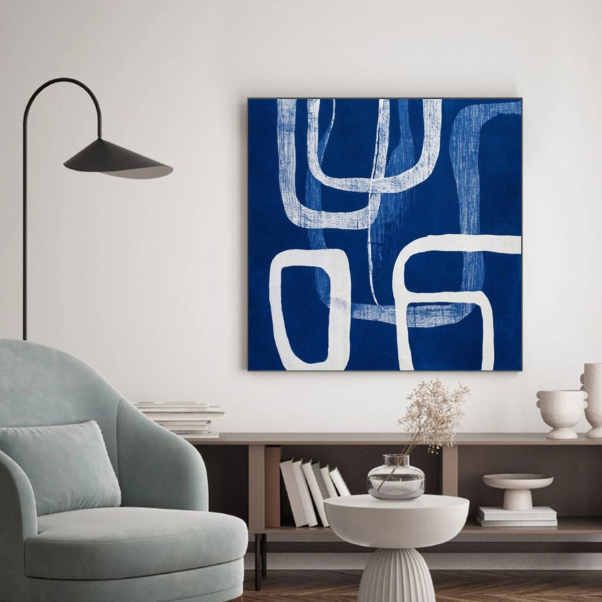 Blue Abstract Wall Art #AW041