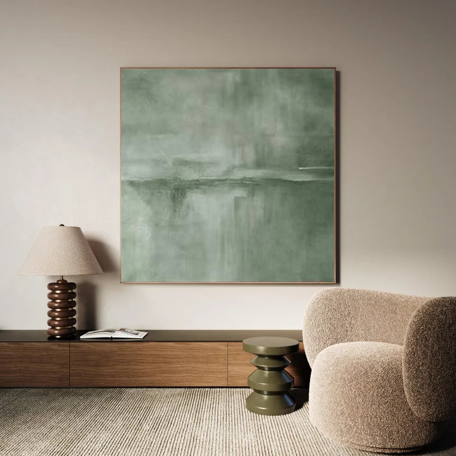 Green Wabi Sabi Wall Art #WS008