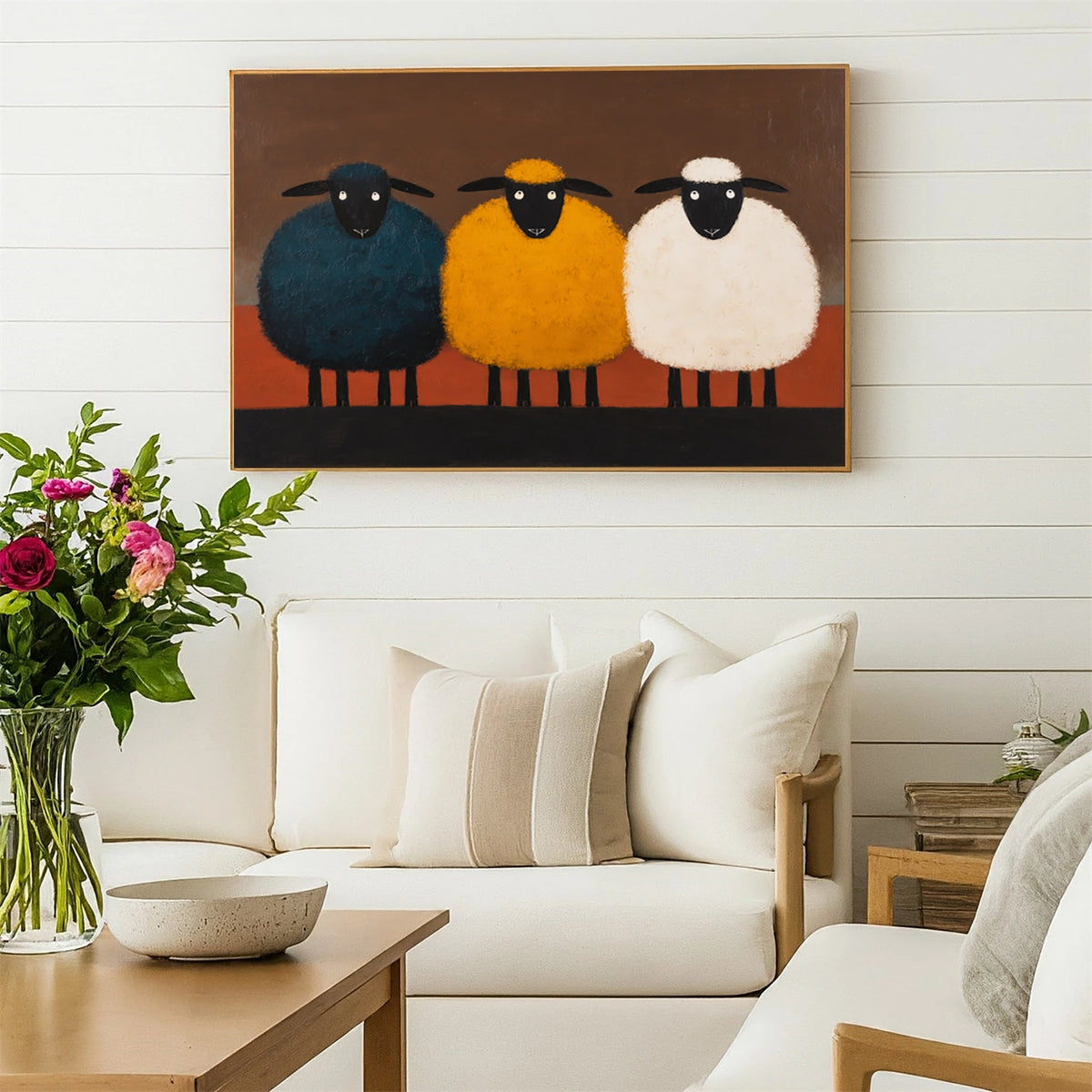 Abstract Animal Sheep Wall Art #AN006