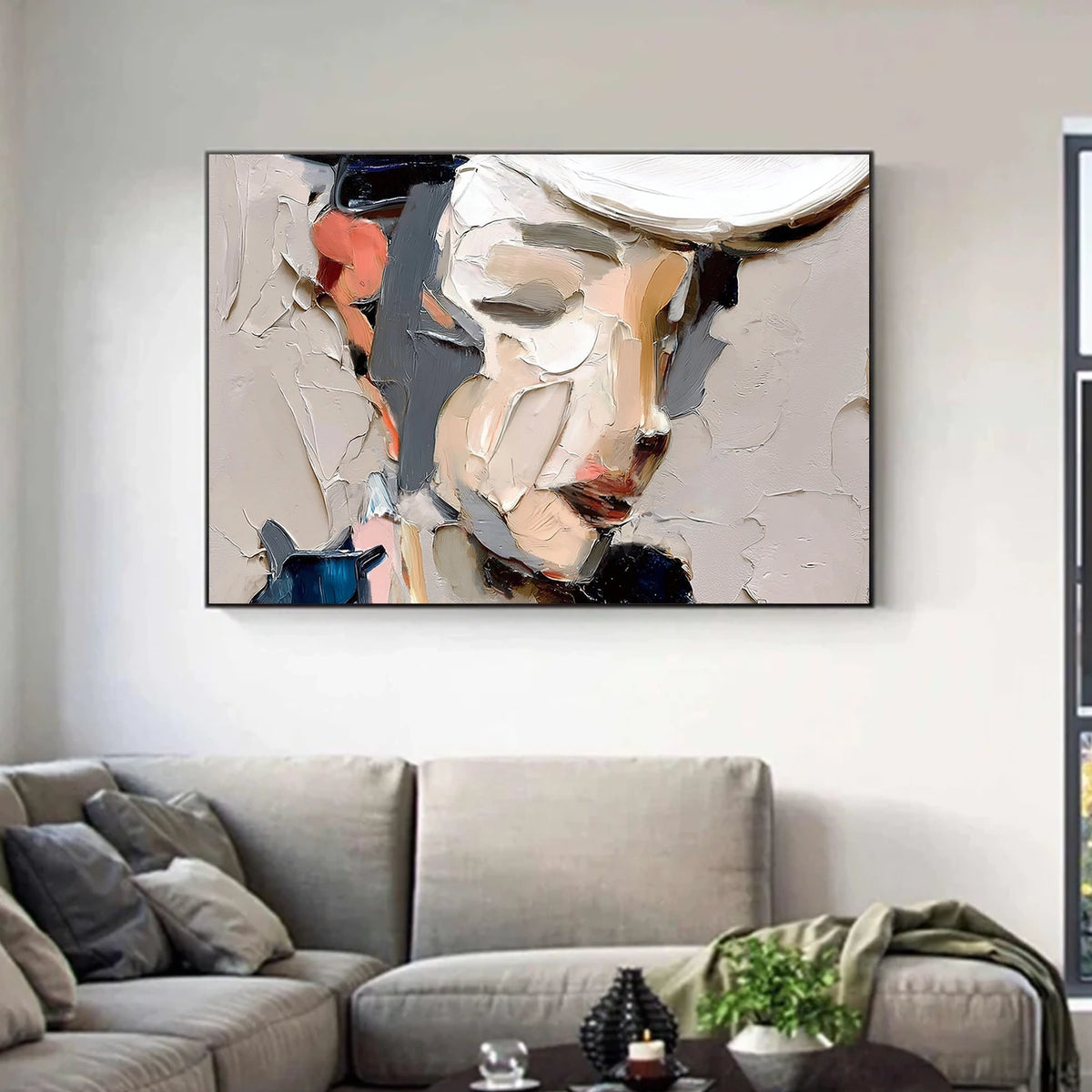 Abstract Portrait Textured Wall Art #LA023