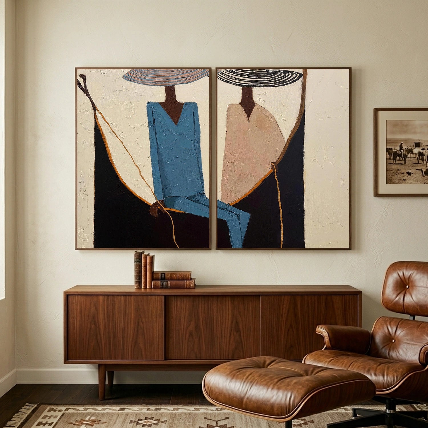 Western Cowboy Wall Art Set of 2 #AC076