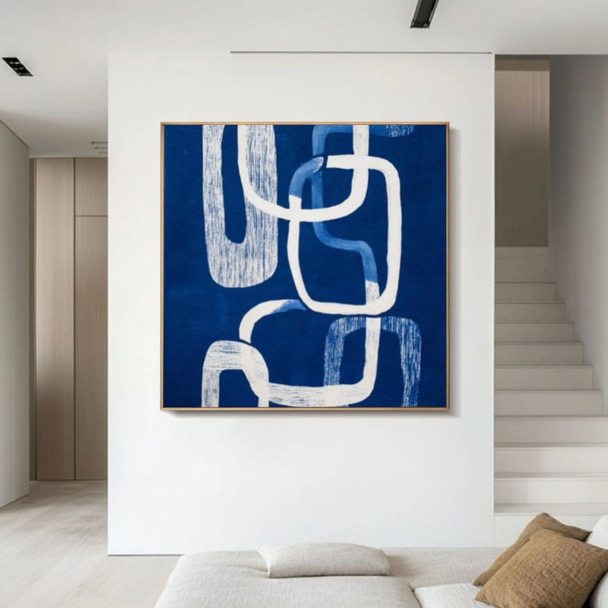 Blue Abstract Wall Art #AW040