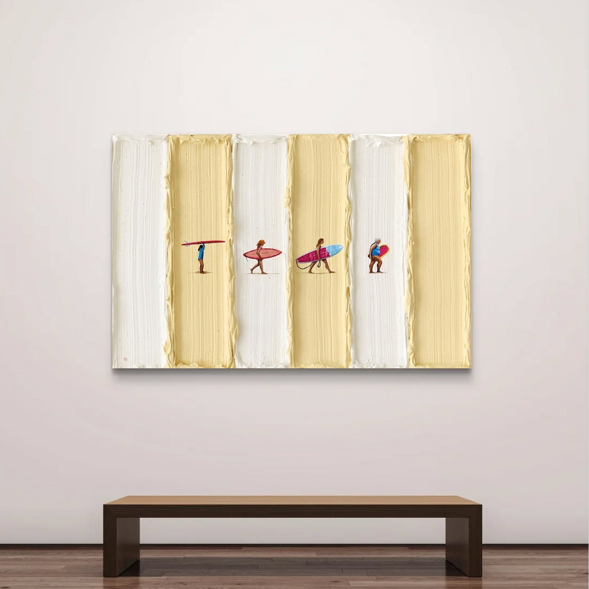 Surfing Sports Textured Wall Art #SC047