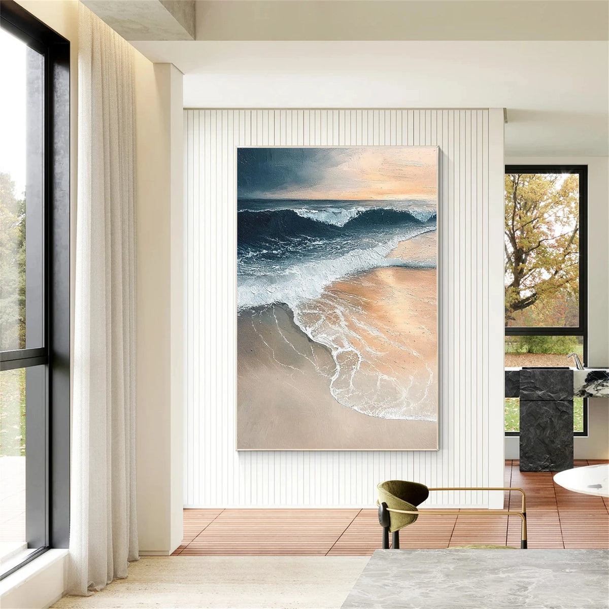 Abstract Ocean And Sky Wall Art #OS035