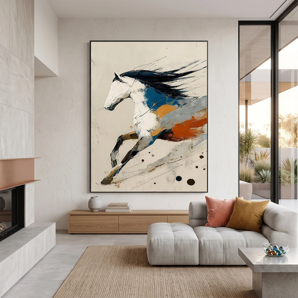 Abstract Animal Horse Wall Art #AN038