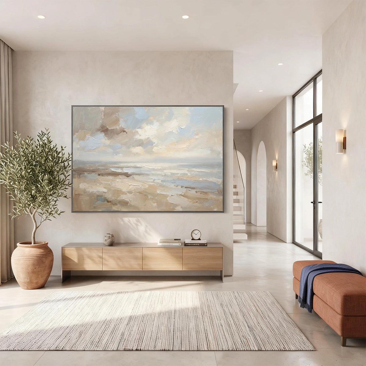 Abstract Ocean And Sky Wall Art #OS112