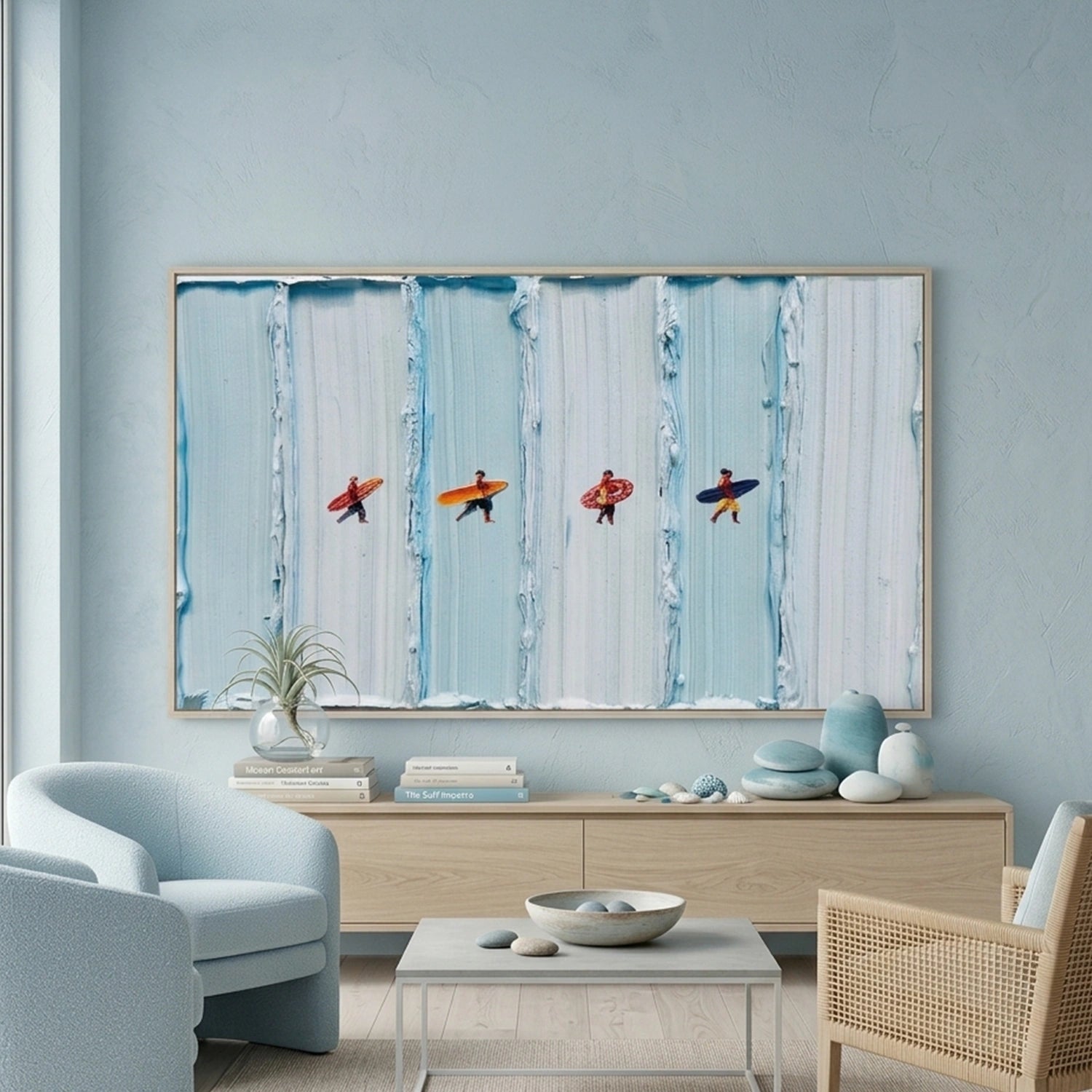 Surfing Sports Textured Wall Art #SC048
