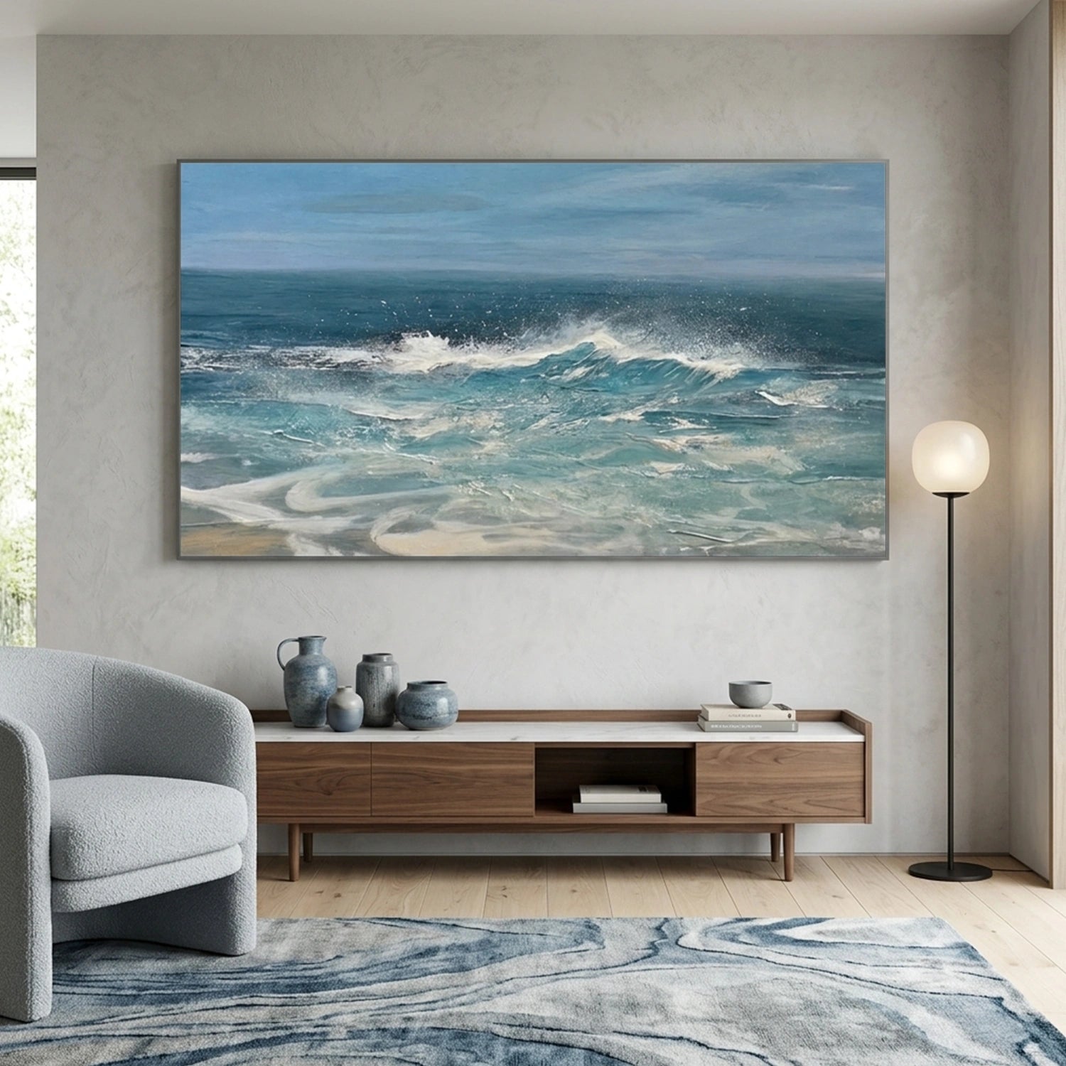 Abstract Ocean And Sky Wall Art #OS106