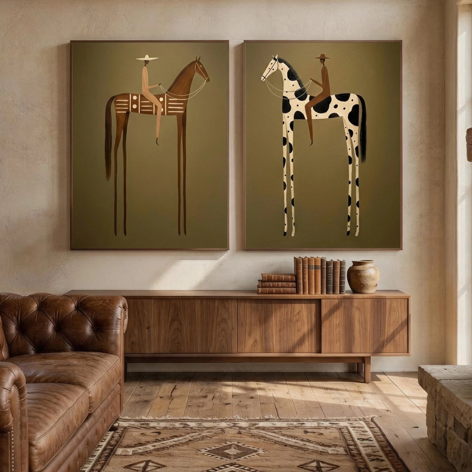 Western Cowboy Wall Art Set of 2 #AC101