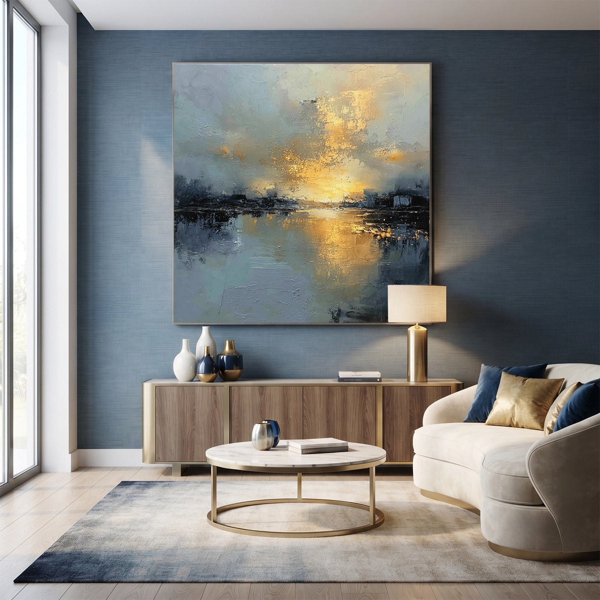 Abstract Ocean And Sky Wall Art #OS077