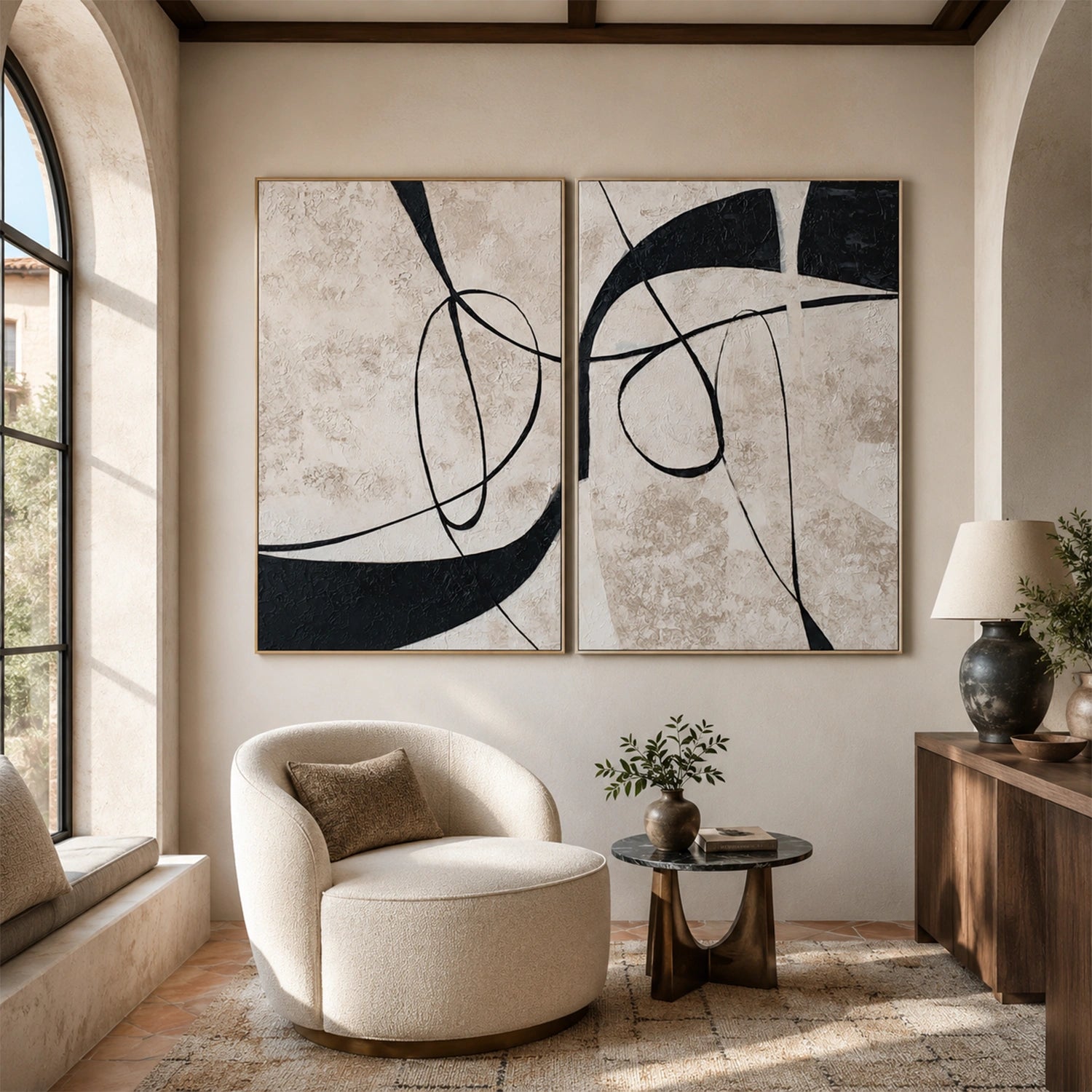 Wabi Sabi Wall Art Set of 2 #WS093