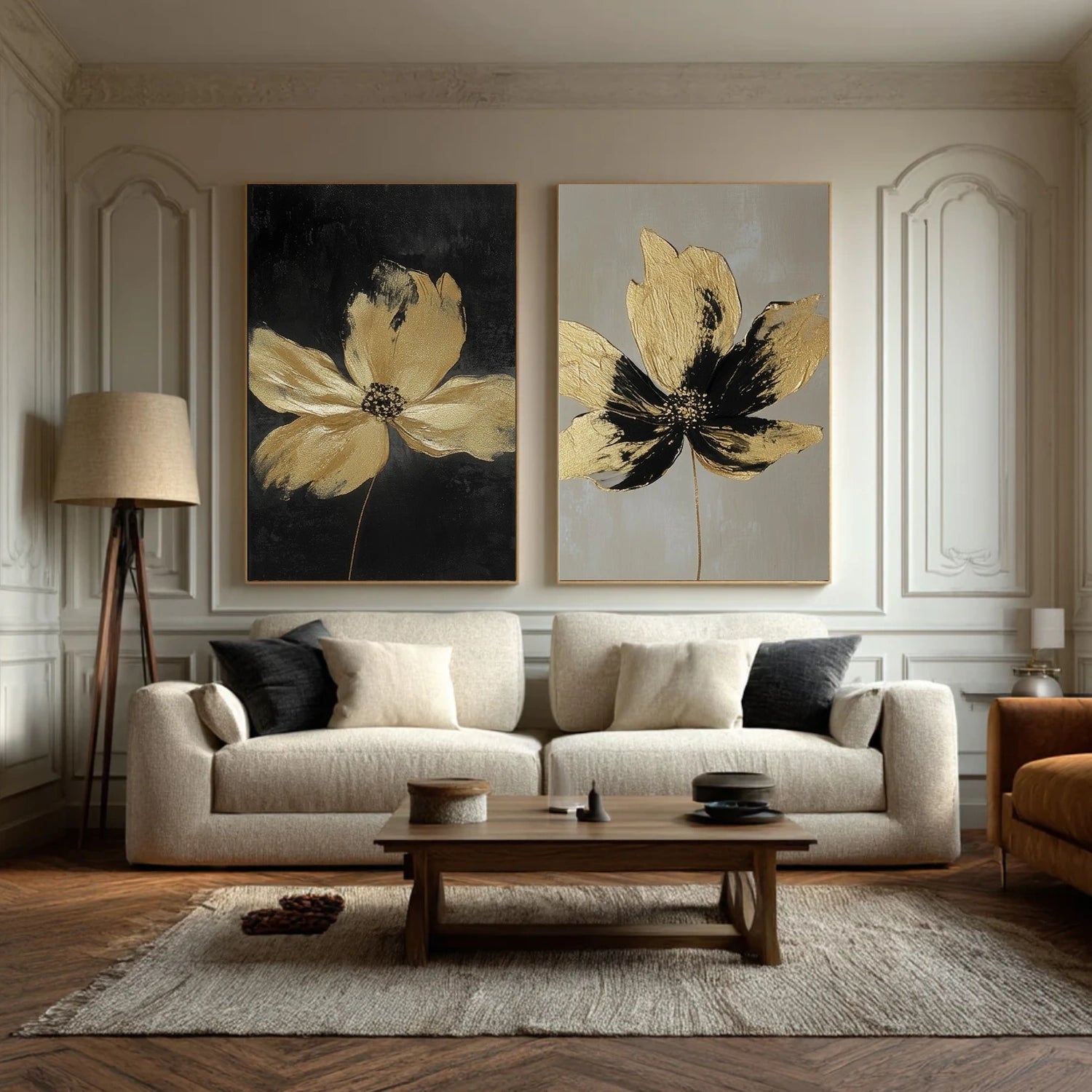 Abstract Flower And Tree Wall Art Set of 2 #FT047