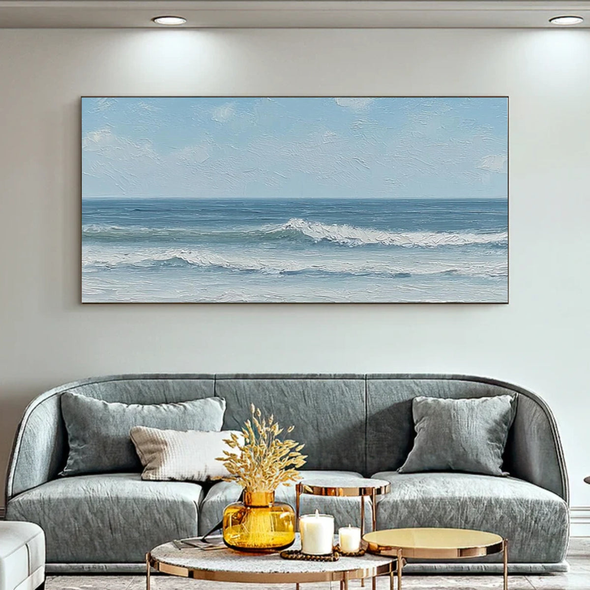 Abstract Ocean And Sky Wall Art #OS046