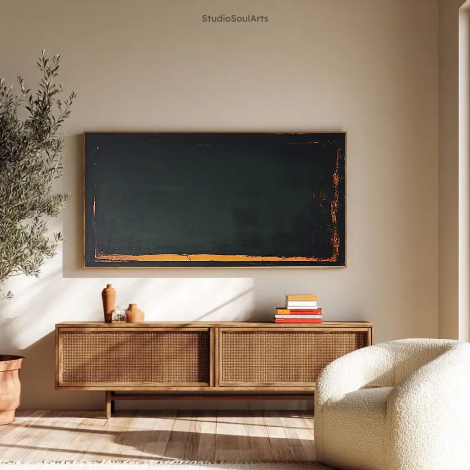 Green and Black Minimalist Wall Art #MW022