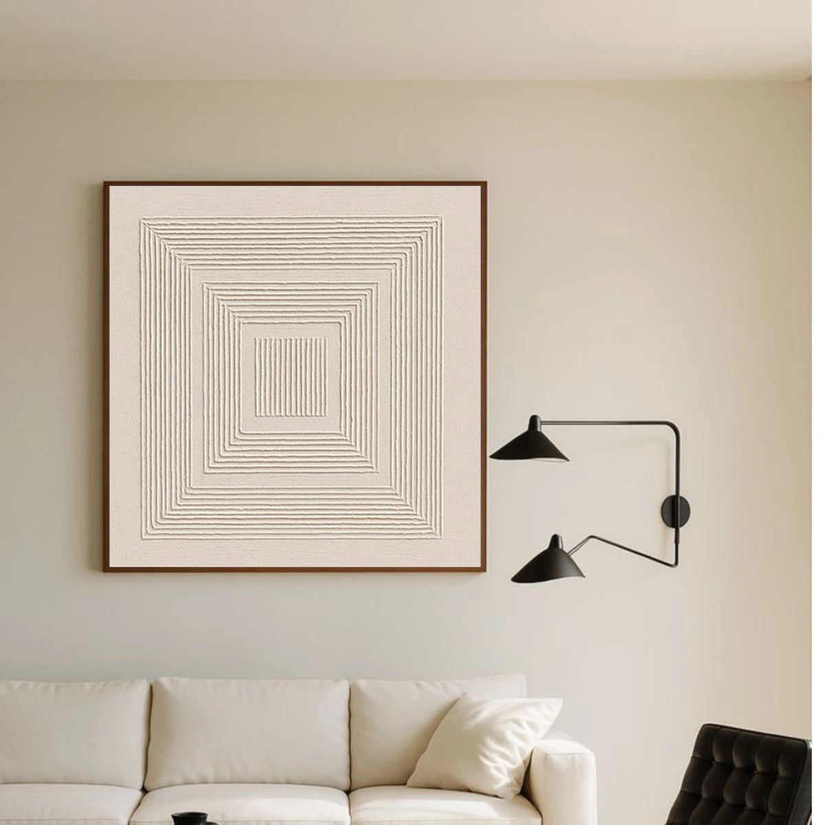 Beige Minimalist Textured Wall Art #MW018