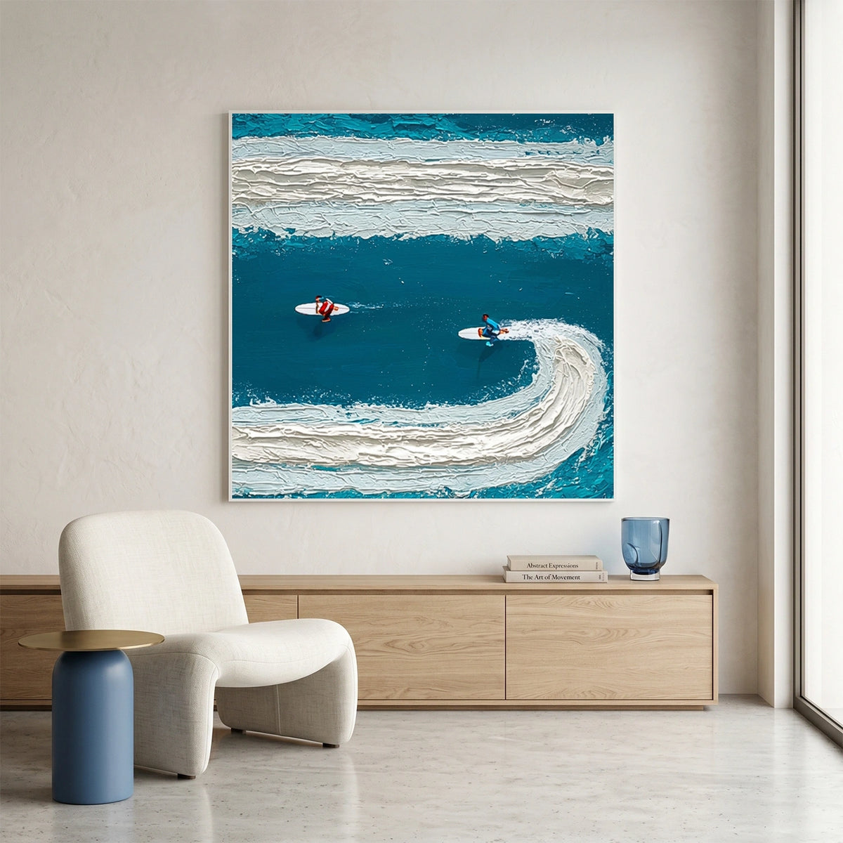 Surfing Sports Textured Wall Art #SC026