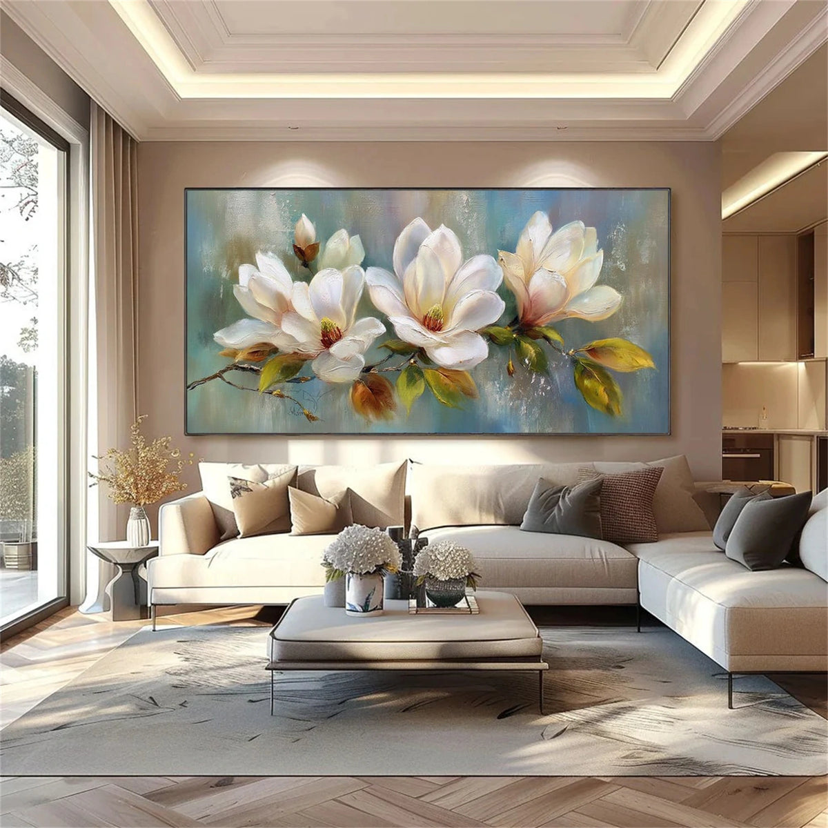 Abstract Flower And Tree Wall Art #FT037