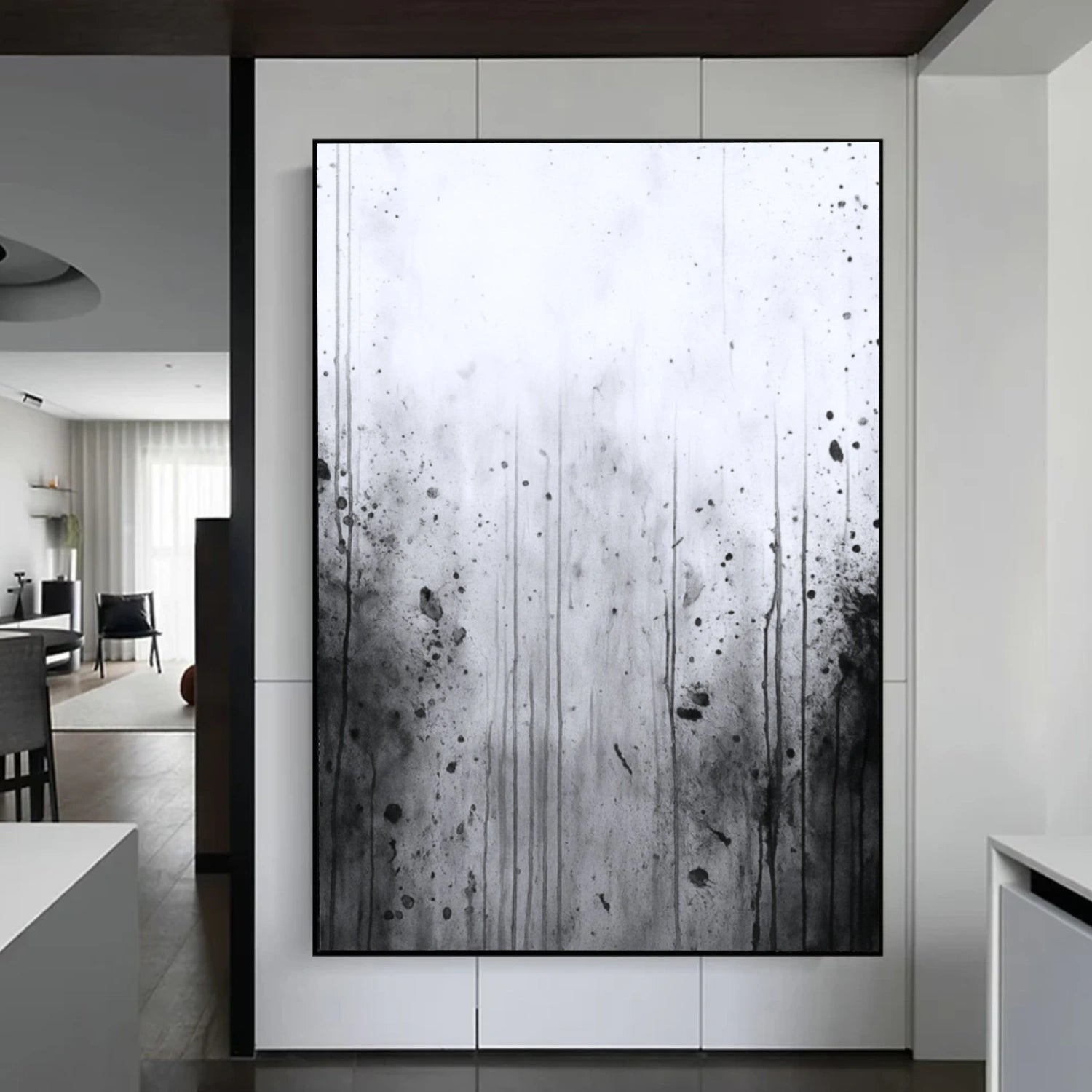 Black and White Abstract Wall Art #AW005