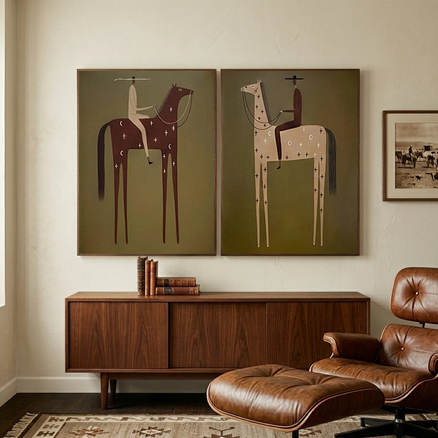 Western Cowboy Wall Art Set of 2 #AC089