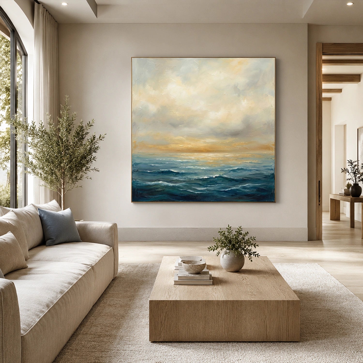 Abstract Ocean And Sky Wall Art #OS095