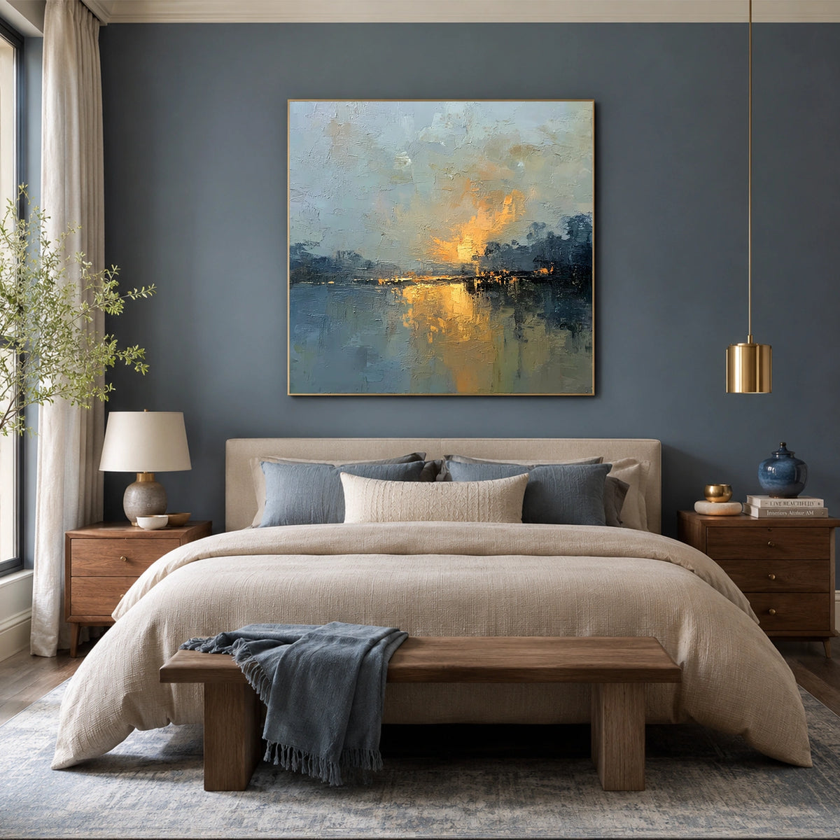 Abstract Ocean And Sky Wall Art #OS096