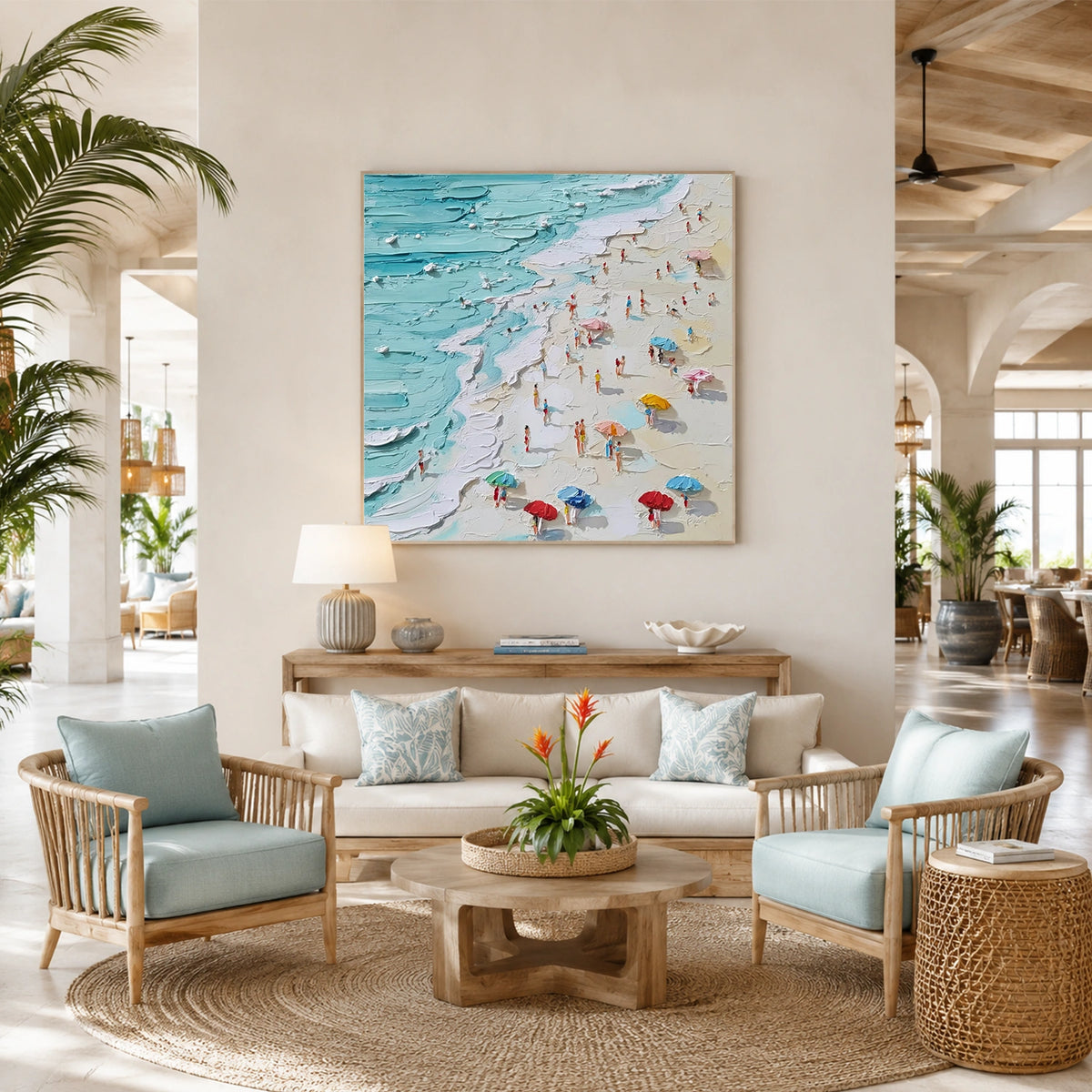 Abstract Ocean And Sky Wall Art #OS019