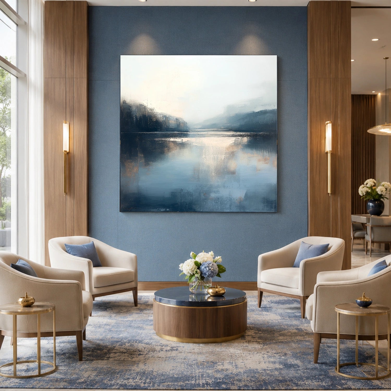 Abstract Ocean And Sky Wall Art #OS083